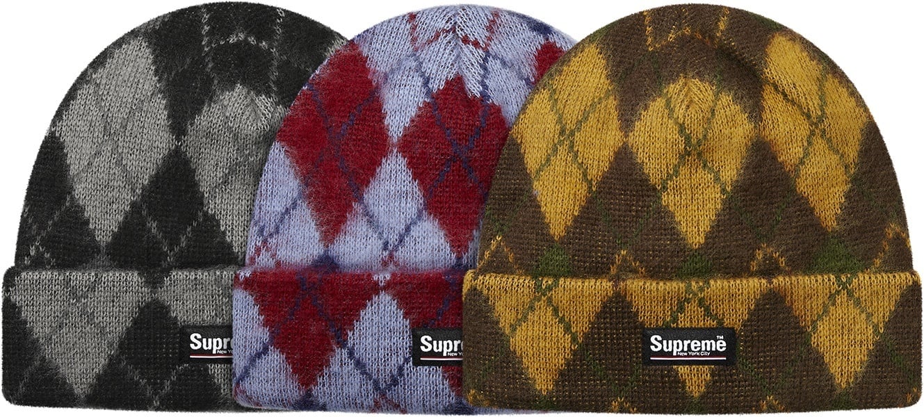 Argyle Mohair Beanie